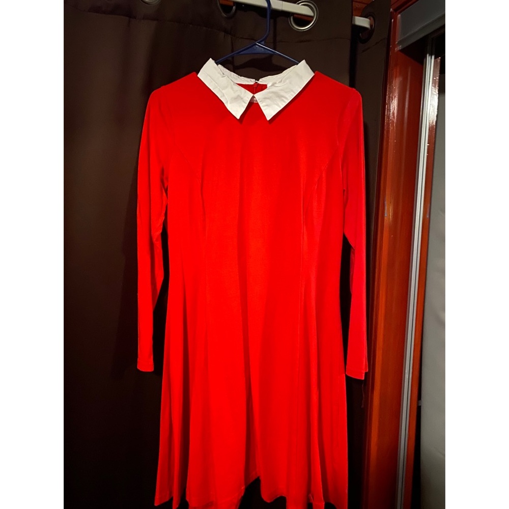 White Collar Red Dress
